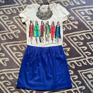J. Crew - Blue Wool Skirt